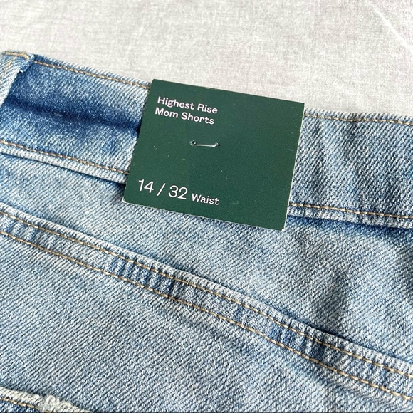 Wild Fable Highest-Rise Mom Jean Distressed Shorts - 14 - Picture 5 of 9